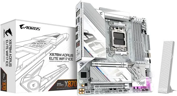 GIGABYTE X870M AORUS ELITE WIFI7 AMD X870 Micro ATX Wi-Fi 7 RGB image 1