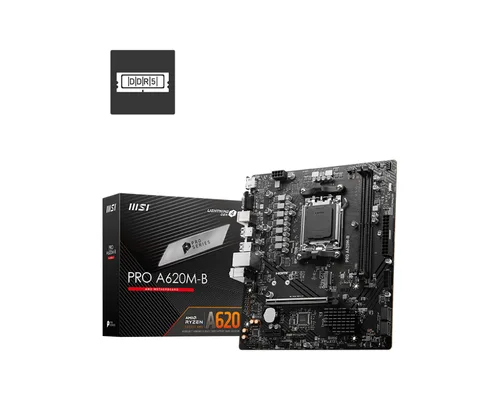 MSI AMD A620mATX PRO A620M-BNVMe HDMI 21 VGA RJ45