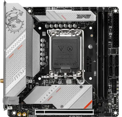 MSI MPG B760I EDGE WIFI Intel B760 LGA1700Mini-ITX WiFi 6EGbE RGB - vue 2