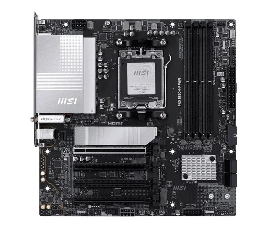 MSI PRO B850M-P WIFI AMD B850micro ATX WiFi 7RGB image 1