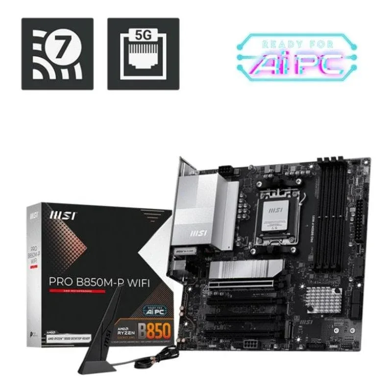 MSI PRO B850M-P WIFI AMD B850micro ATX WiFi 7RGB image 3