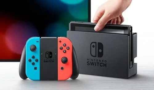 Console Nintendo Switch • Bleu Néon & Rouge Néon - vue 3