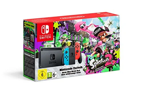 Nintendo Switch Neon Bleu/Rouge + Splatoon 2