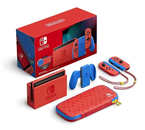 Console Nintendo Switch • Édition Limitée Mario (Rouge & Bleue) + Pochette de transport - vue 2