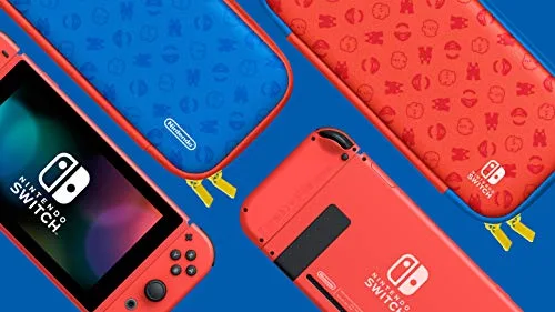 Console Nintendo Switch • Édition Limitée Mario (Rouge & Bleue) + Pochette de transport - vue 4
