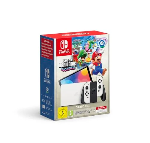 Nintendo Switch OLED Blanche + Mario Wonder + 12 mois NSO