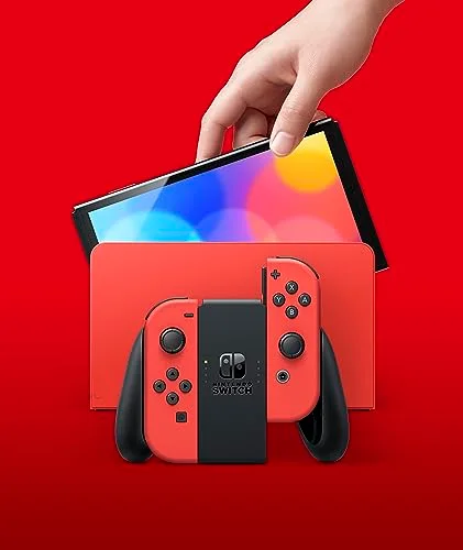 Console Nintendo Switch - Modèle OLED • Édition Limitée Mario (Rouge) - vue 2