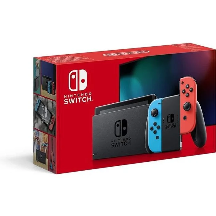 Nintendo Switch V2 néon + WarioWare: Get It Together!