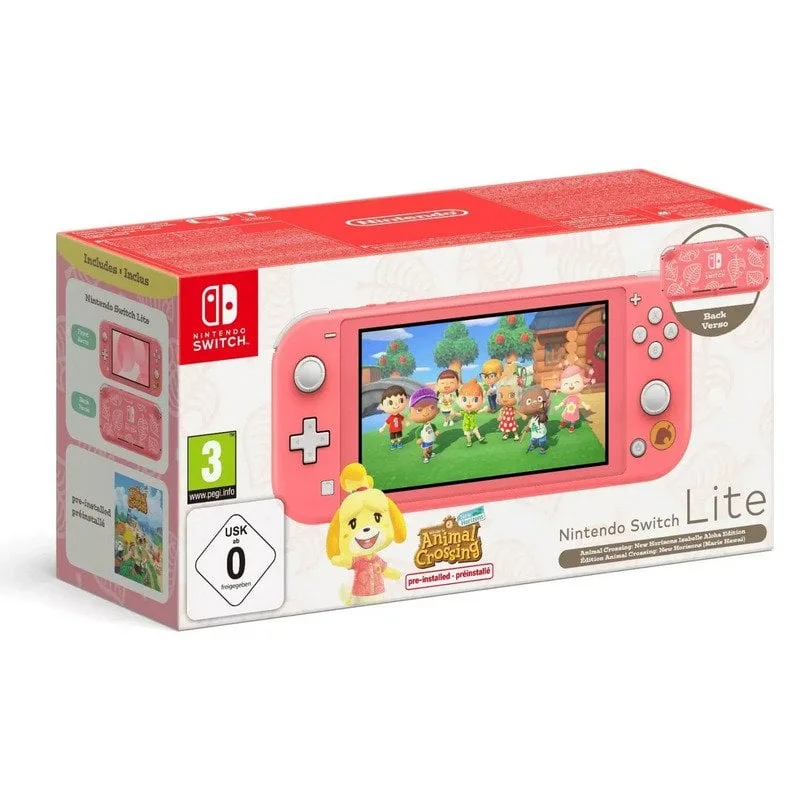 Nintendo Switch Lite Corail + Animal Crossing