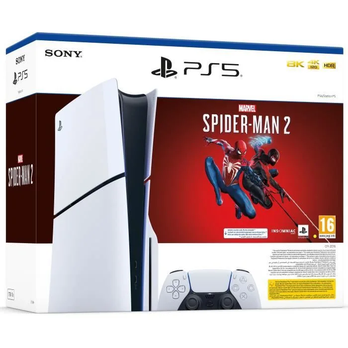 Sony PlayStation 5 Slim Standard 1 To + Spider-Man 2