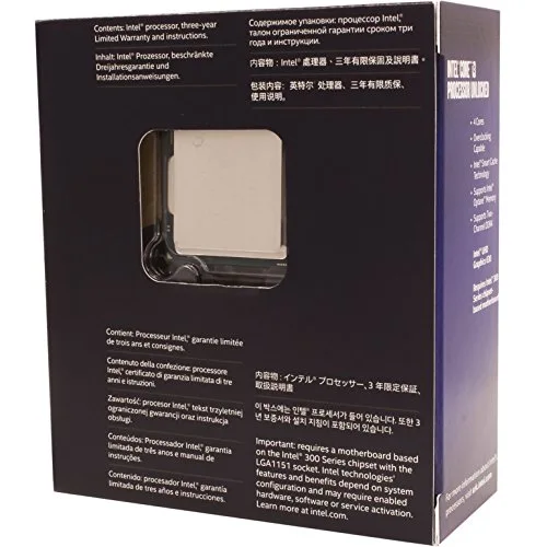 INTEL Processeur Core i3-8350K Coffee Lake - 4.00GHz - LGA 1151 - vue 4