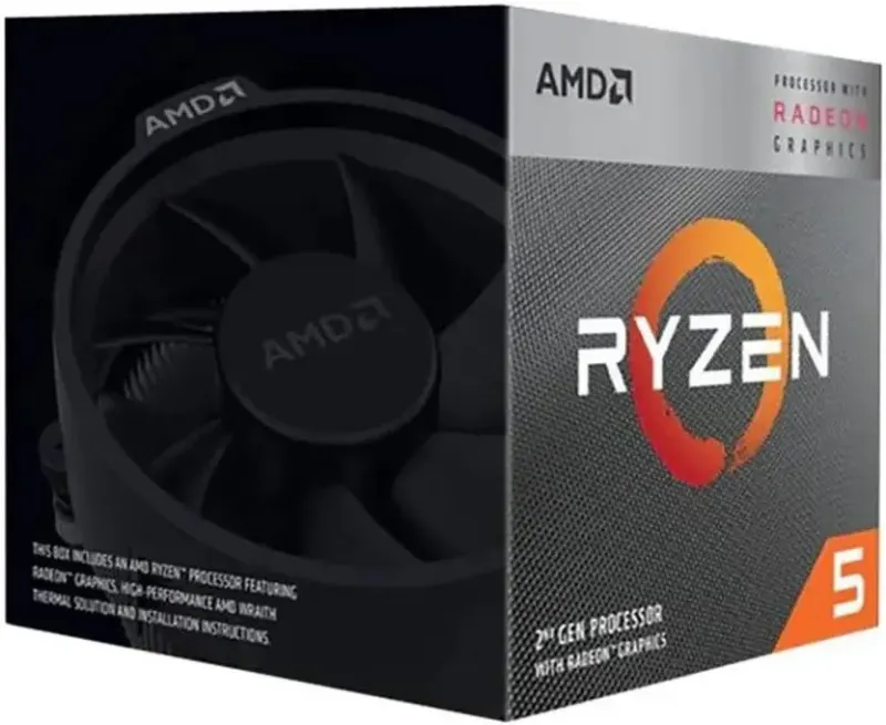 Processeur AMD Ryzen 5 3400G 4 coeurs 3,7 GHz base 4,2 GHz turbo Radeon RX Vega 11 Overclocking - vue 2