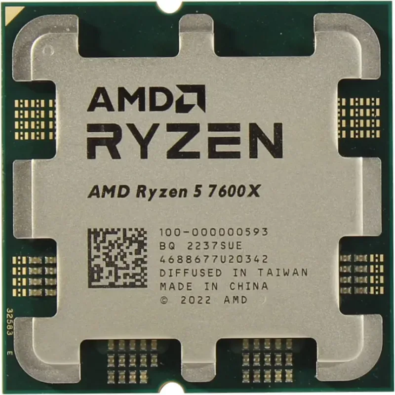 Processeur AMD Ryzen 5 7600X 6 Cœurs 4,7 GHz Base 5,3 GHz Turbo Graphiques intégrés - vue 3