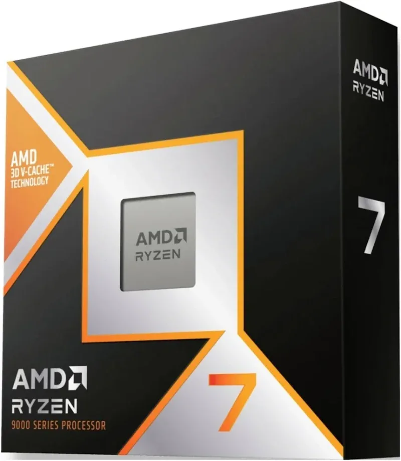 Processeur AMD Ryzen 7 9800X3D 8 Cœurs 4,7 GHz Base 5,2 GHz Turbo 96 Mo 3D V-Cache Overclocking PCIe 5.0 DDR5 Radeon Graphics - processeur vue principale