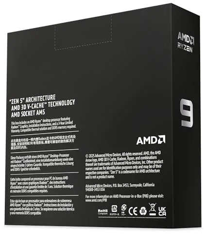Processeur - AMD - Ryzen™ 9 9950X3D2 - 16 Cœurs - 32 Threads - Fréquence boost jusquà 560 GHz - vue 4
