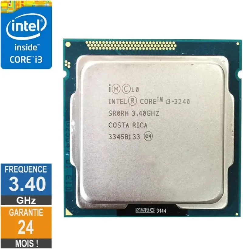 Processeur Intel Core I3-3240 3.40GHz SR0RH FCLGA1155 3Mo