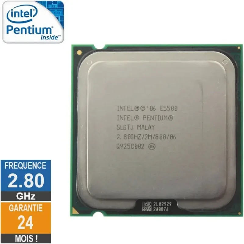 Processeur Intel Pentium E5500 2.80GHz SLGTJ LGA775 2Mo - processeur vue principale