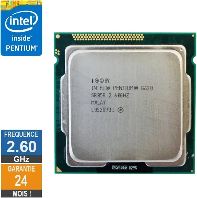 Processeur Intel Pentium G620 2.60GHz SR05R FCLGA1155 3Mo