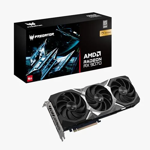 Carte graphique Acer Predator BiFrost Radeon RX 9070 OC 16GB GDDR6 PCIe 5.0 Tri-Fan