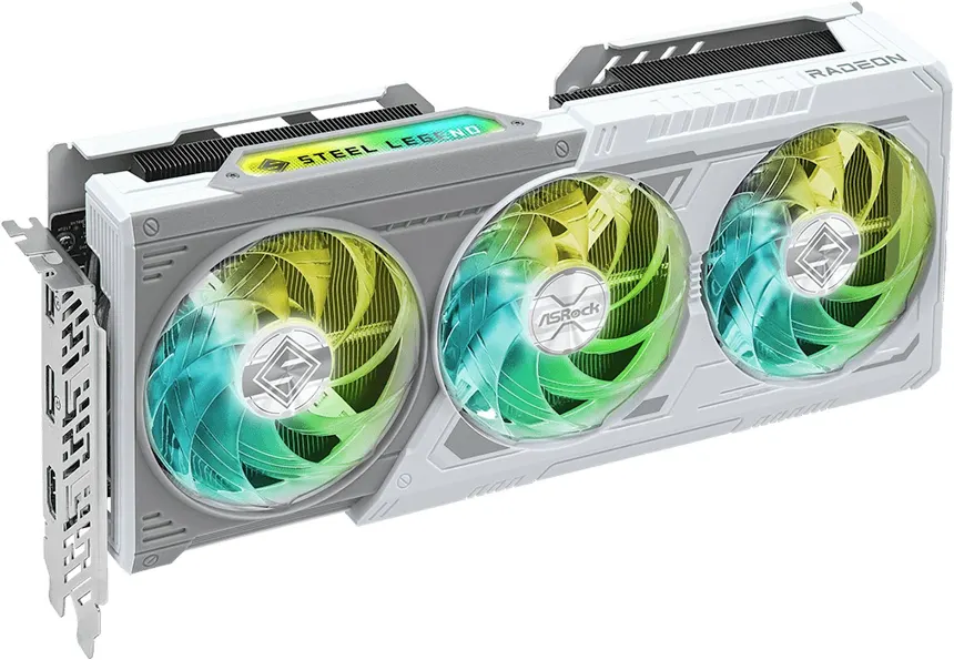 ASRock Radeon RX 9060 XT Steel Legend 16GB GDDR6 PCIe 5.0 OC image 1