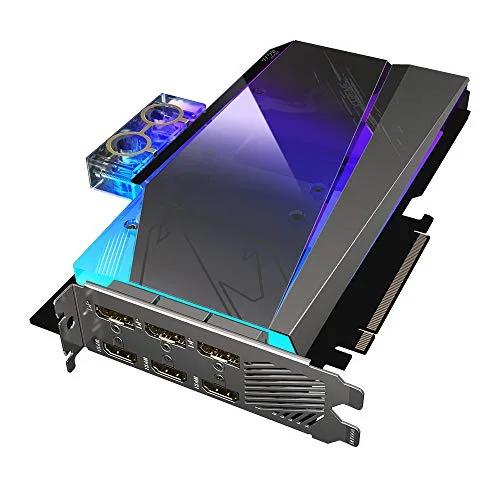 Carte Graphique GIGABYTE AORUS RTX 3080 Ti XTREME WATERFORCE WB 12G LHR (GV-N308TAORUSX WB-12GD) - vue 3