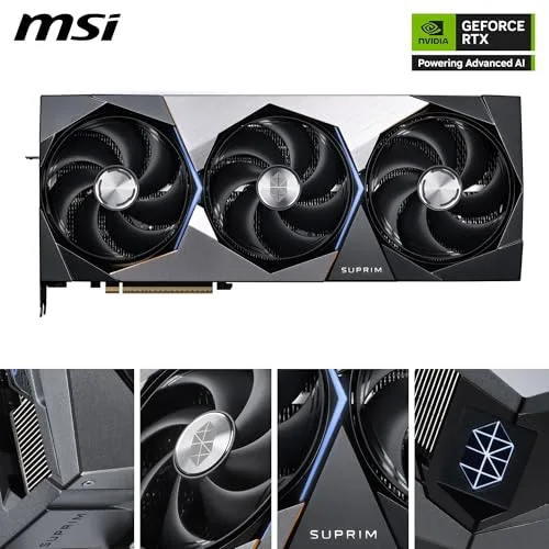 Carte graphique - MSI - SUPRIM GEFORCE RTX 5090 - 32 Go GDDR7 - 7680 x 4320 - PCI Express 5.0 - vue 2