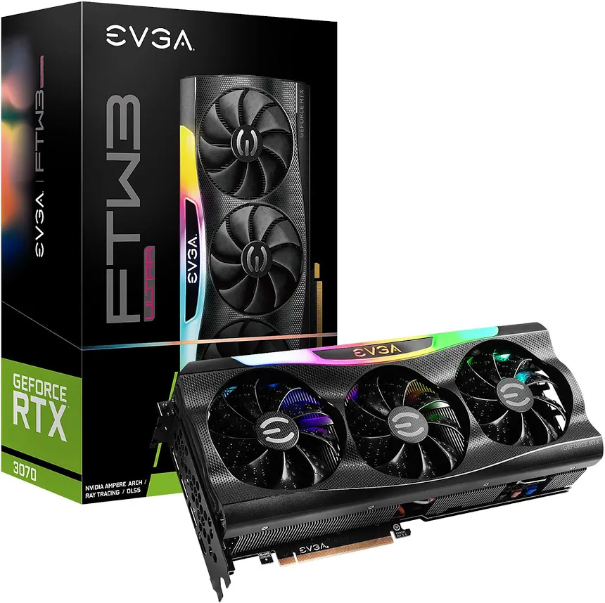 EVGA GeForce RTX 3070 FTW3 ULTRA GAMING LHR 8 Go GDDR6 image 1