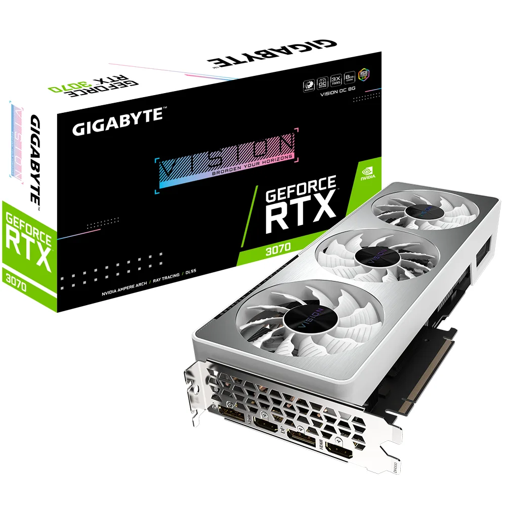 gigabyte GeForce RTX 3070 VISION OC V2 LHR 8 Go GDDR6 image 1