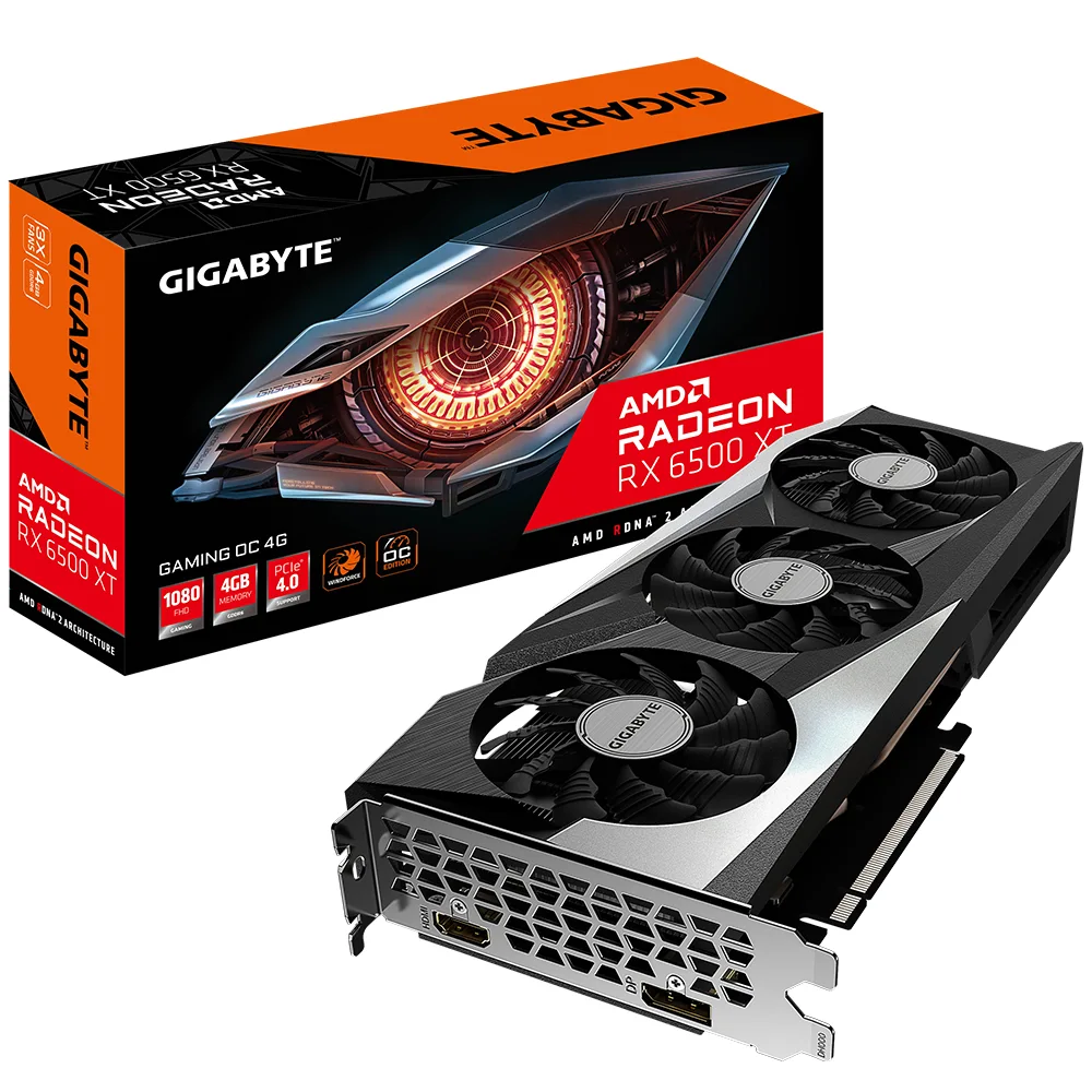 gigabyte Gigaoctet Radeon RX 6500 XT GAMING OC 4 Go GDDR6 image 1