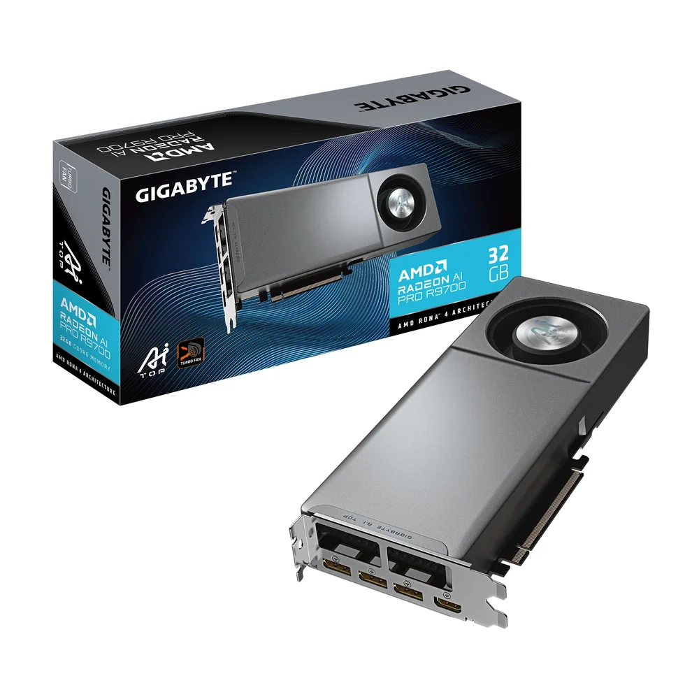 gigabyte Radeon PRO R9700 TOP 32GB GDDR6 PCI-E 5.0 image 1