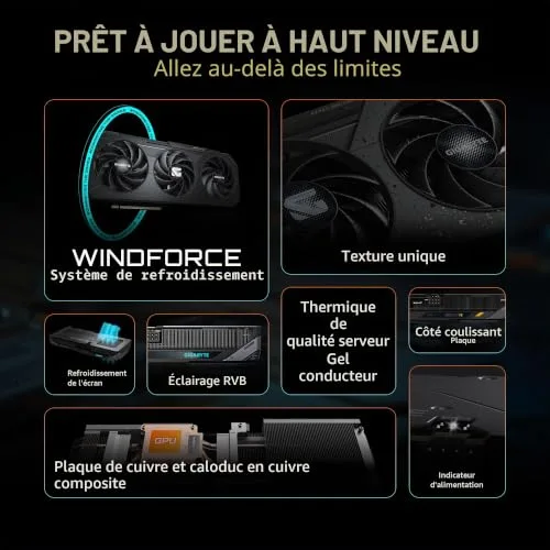GIGABYTE Radeon RX 9060 XT Gaming OC 8G PCIe 5.0 8 Go GDDR6 GV-R9060XTGAMING OC-8GD Carte vidéo image 2