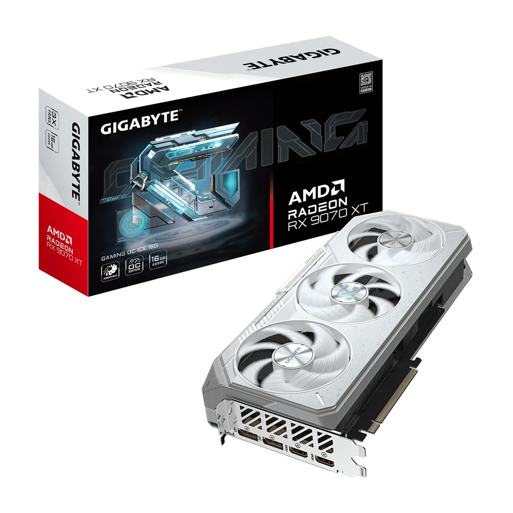gigabyte Radeon RX 9070 XT GAMING OC ICE 16GB GDDR6 image 1