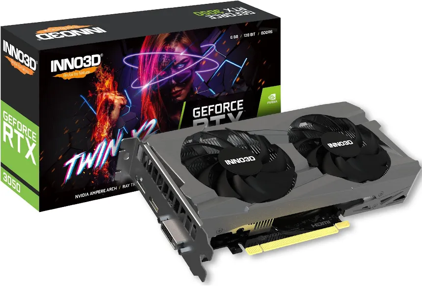 INNO3D GeForce RTX 3050 TWIN X2 6 Go GDDR6 image 1
