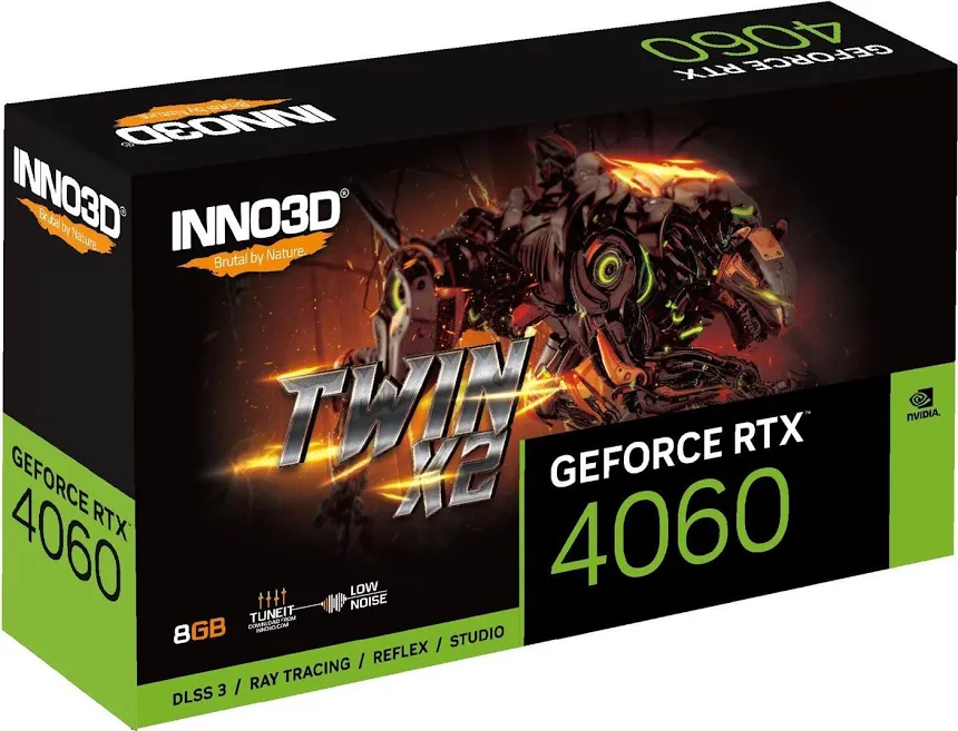 INNO3D GeForce RTX 4060 TWIN X2 Nighthawk 8 Go GDDR6 DLSS3 image 3