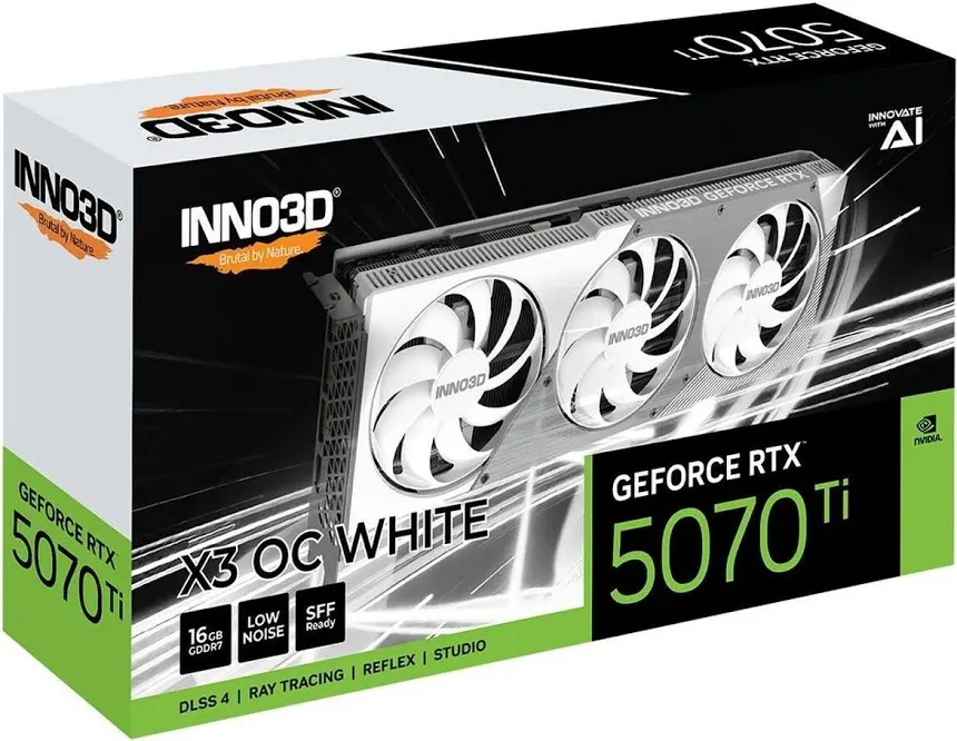 INNO3D GeForce RTX 5070 Ti X3 OC 16 Go GDDR7 Reflex 2 RTX Blanc image 3