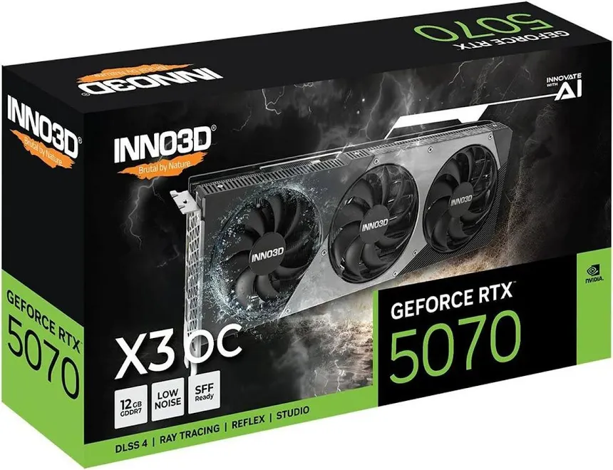 INNO3D GeForce RTX 5070 X3 OC 12 Go GDDR7 Reflex 2 RTX image 3