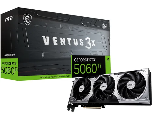 msi GeForce RTX 5060 Ti VENTUS 3X OC 16GB GDDR7 Reflex 2 RTX