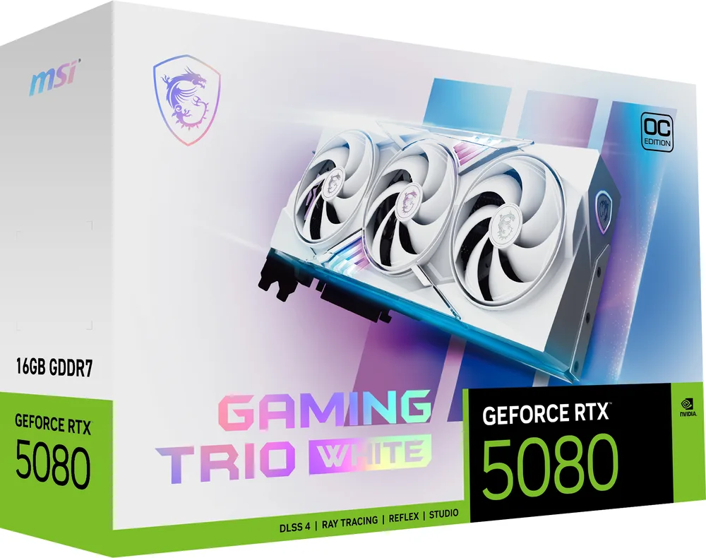msi GeForce RTX 5080 16G GAMING TRIO OC WHITE image 2