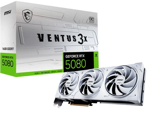 msi GeForce RTX 5080 VENTUS 3X OC 16 Go GDDR7 Reflex 2 RTX Blanc