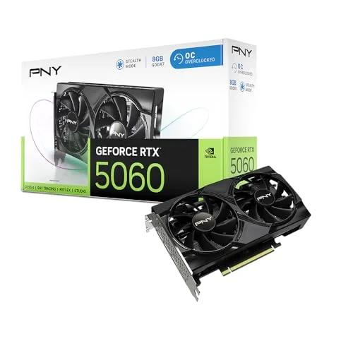 Carte graphique PNY GeForce RTX 5060 Dual Fan OC 8 Go GDDR7 Reflex 2 RTX