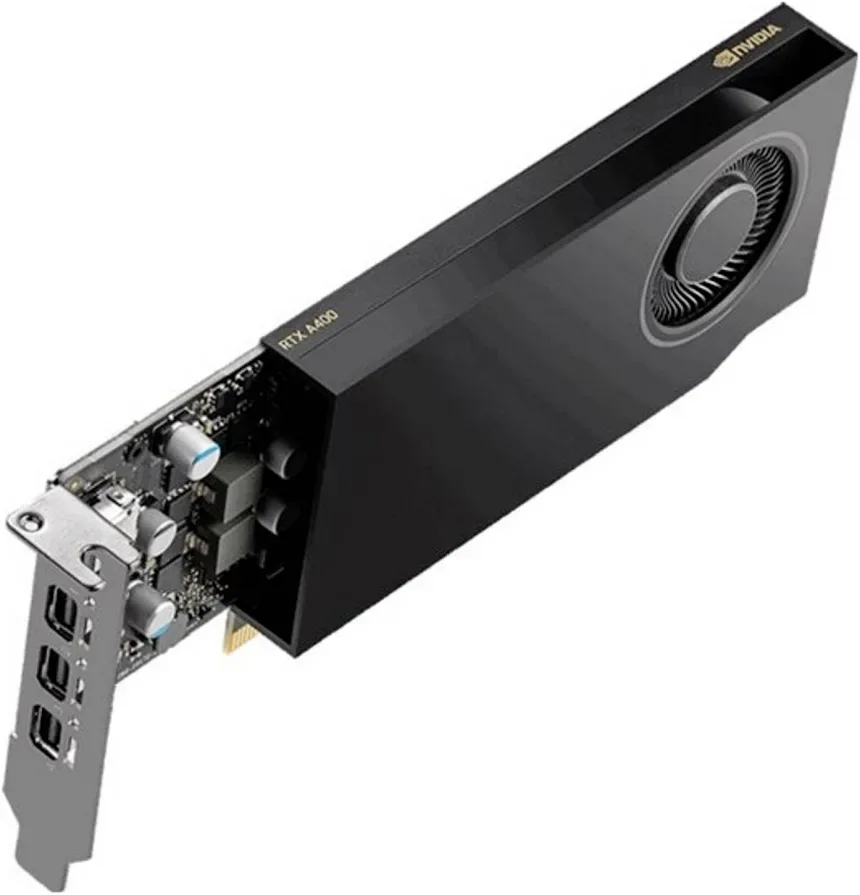 PNY RTX A400 4GB GDDR6 Low Profile PCIe x8 pour gaming et multimédia image 2