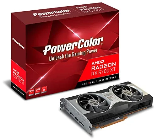 PowerColor AMD Radeon RX 6700 XT de Gaming avec mémoire GDDR6 12 Go