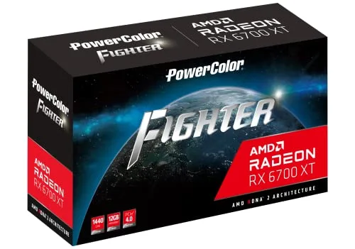 Powercolor Fighter AMD Radeon RX 6700 XT de Gaming avec mémoire GDDR6 12 Go image 1