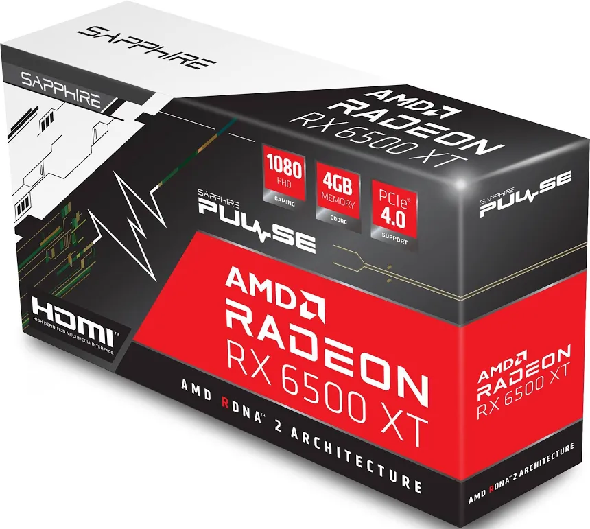 Sapphire PULSE Radeon RX 6500 XT 4GB GDDR6 E/S HDMI et DisplayPort image 3