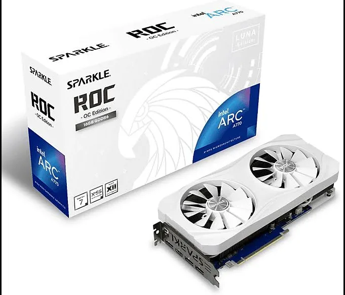 Sparkle ROC OC Edition Intel Arc A770 16 Go GDDR6 Blanc