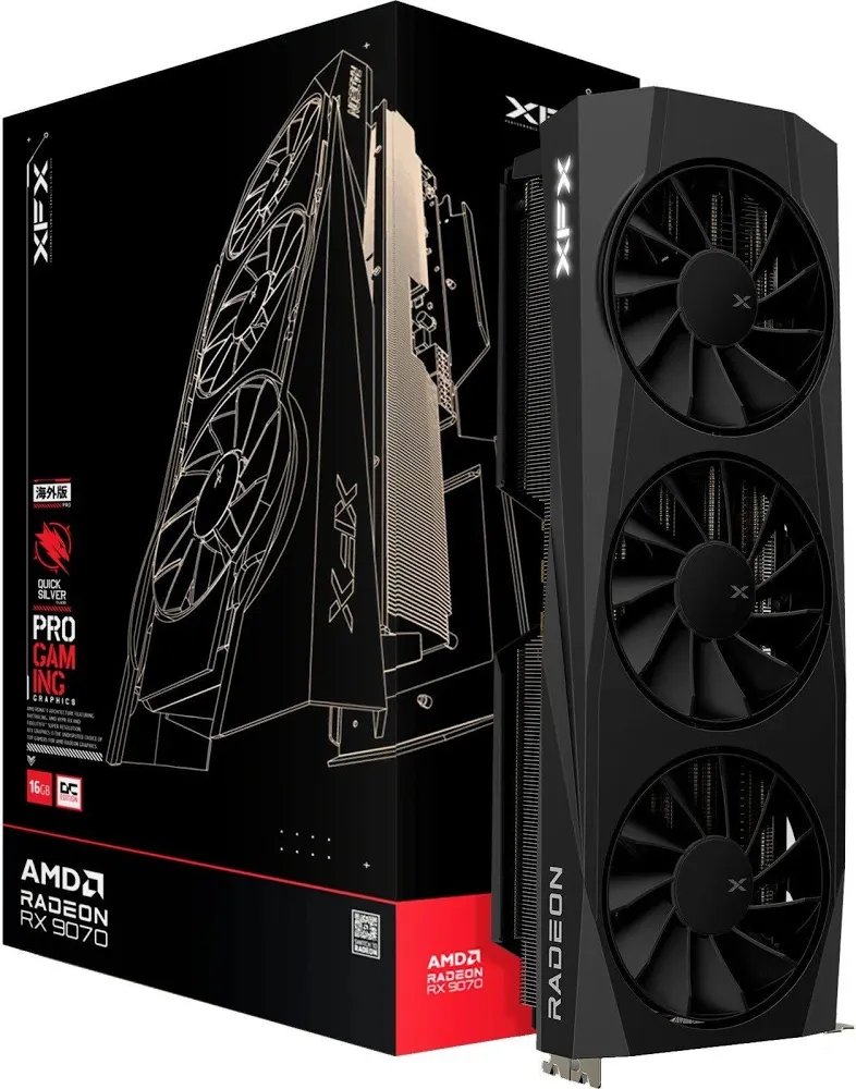 XFX QUICKSILVER AMD Radeon RX 9070 OC Triple ventilateur 16 Go GDDR6 FSR 4 image 4