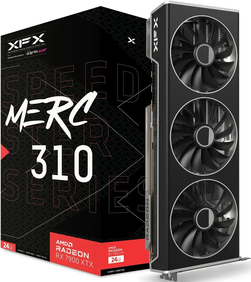 XFX Radeon RX 7900XTX MERC310 24GB GDDR6 PCIe 4.0 Black Gaming