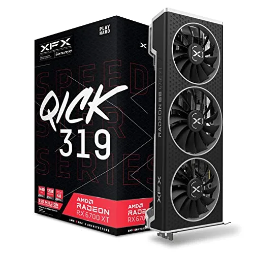 XFX RX-67XTYPBDP AMD Radeon RX 6700 XT 12 Go GDDR6 Noir