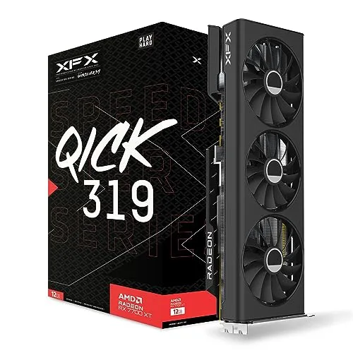 XFX Speedster QICK319 Radeon RX 7700 XT Black avec 12 Go GDDR6 HDMI 3xDP