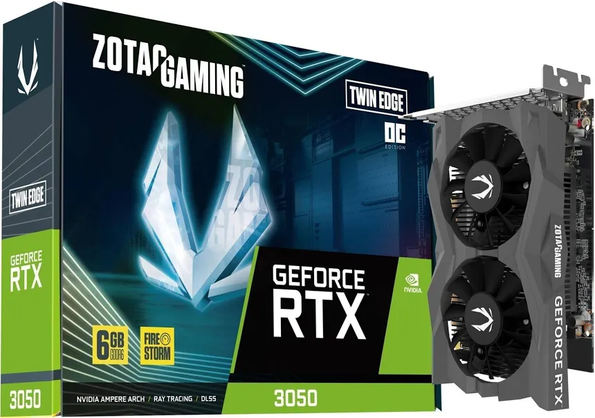 Zotac GAMING GEFORCE RTX 3050 6 Go TWIN EDGE OC GDDR6 96 bits 1477/14000 HDCP trois DP HDMI Pack Lite image 4